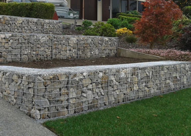 亜鉛上塗を施してある庭の壁ワイヤー バスケット、土の保持の溶接網パネル