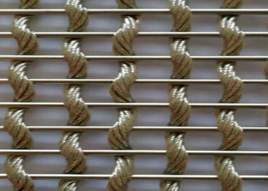 建築0.2mm-4mmワイヤー直径のための編まれた装飾的な金網の塀のパネル