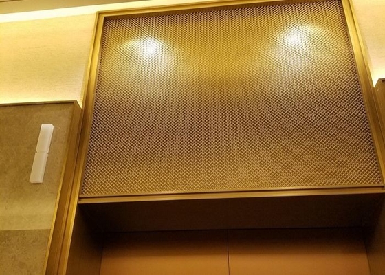 エレベーターのホールのロビーのための金Ss 304のOrnamentalの金網