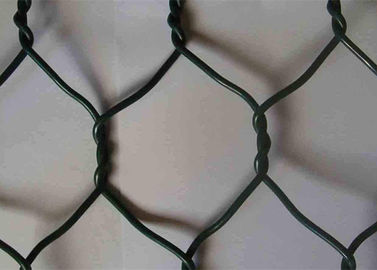 穏やかな鋼鉄ポリ塩化ビニール上塗を施してあるGabionの二重歪んだ六角形の金網のバスケット
