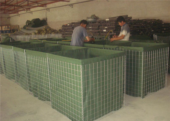 75x75mm 6.0mm 軍事防御壁 溶接砂で満たされた壁 洪水対策 簡単に設置