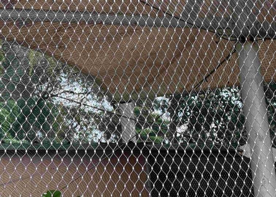 鉄鋼316型ロープ網 鉄輪付き 鳥類用 動物園用