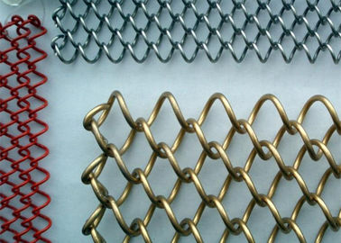 チェーン・リンクの装飾的な金網承認される40% - 85%の空地ISO9001