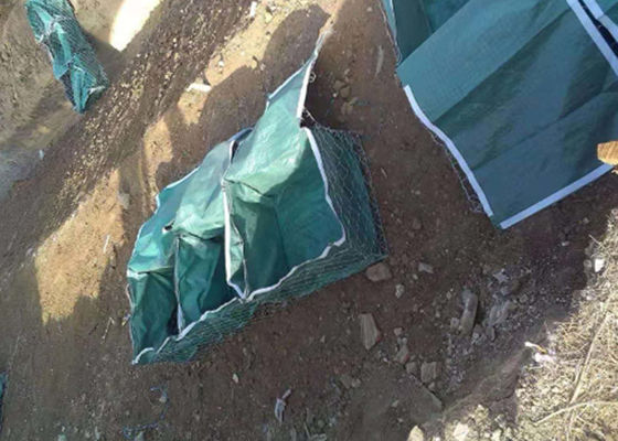 PP Geobagsのハイウェーの緑化工学によって電流を通される金属のGabionのバスケット